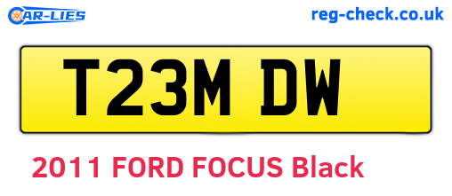 T23MDW are the vehicle registration plates.