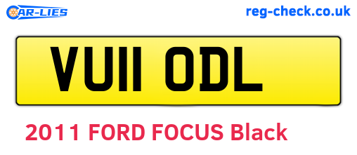 VU11ODL are the vehicle registration plates.