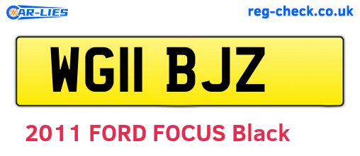 WG11BJZ are the vehicle registration plates.