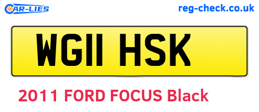 WG11HSK are the vehicle registration plates.