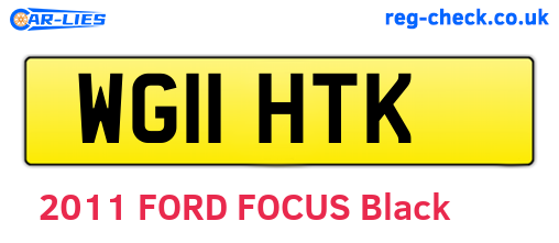 WG11HTK are the vehicle registration plates.