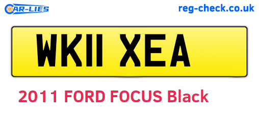 WK11XEA are the vehicle registration plates.