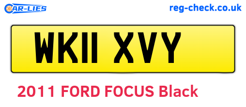 WK11XVY are the vehicle registration plates.