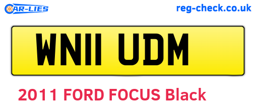 WN11UDM are the vehicle registration plates.