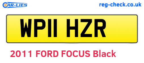 WP11HZR are the vehicle registration plates.