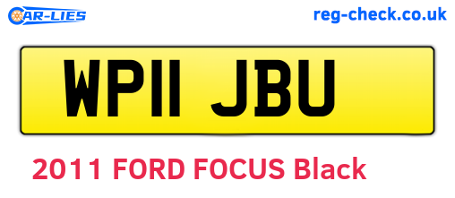 WP11JBU are the vehicle registration plates.