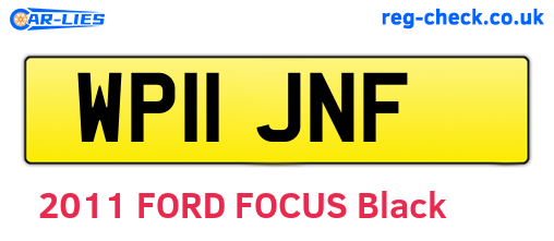WP11JNF are the vehicle registration plates.