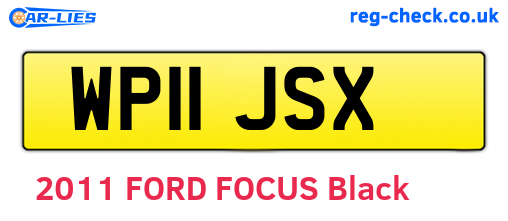 WP11JSX are the vehicle registration plates.