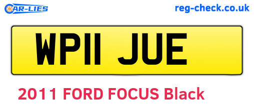 WP11JUE are the vehicle registration plates.