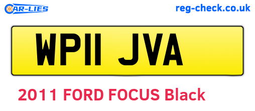WP11JVA are the vehicle registration plates.