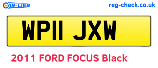 WP11JXW are the vehicle registration plates.