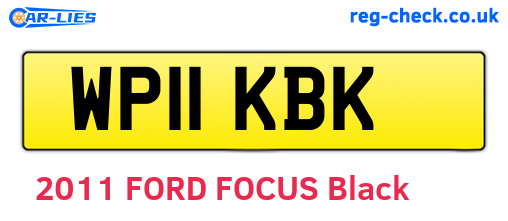 WP11KBK are the vehicle registration plates.