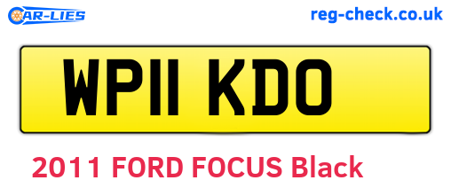WP11KDO are the vehicle registration plates.