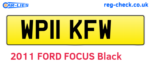 WP11KFW are the vehicle registration plates.