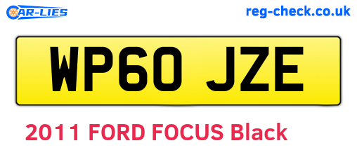 WP60JZE are the vehicle registration plates.