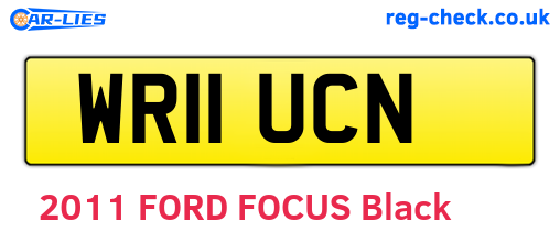 WR11UCN are the vehicle registration plates.