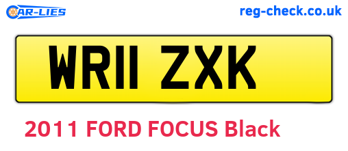WR11ZXK are the vehicle registration plates.