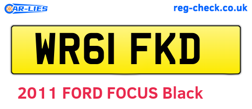 WR61FKD are the vehicle registration plates.