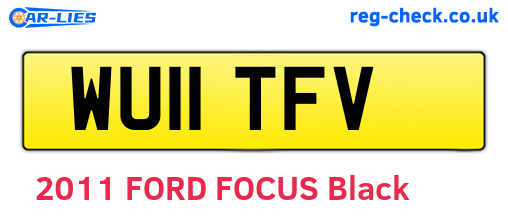WU11TFV are the vehicle registration plates.