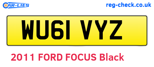 WU61VYZ are the vehicle registration plates.