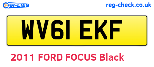 WV61EKF are the vehicle registration plates.