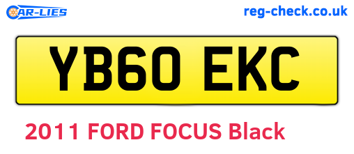 YB60EKC are the vehicle registration plates.