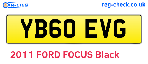 YB60EVG are the vehicle registration plates.