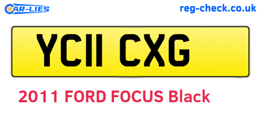 YC11CXG are the vehicle registration plates.