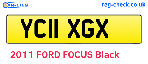 YC11XGX are the vehicle registration plates.