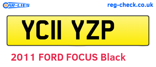 YC11YZP are the vehicle registration plates.