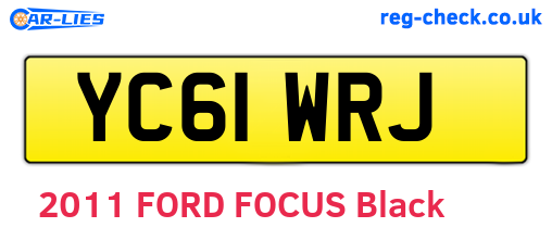 YC61WRJ are the vehicle registration plates.