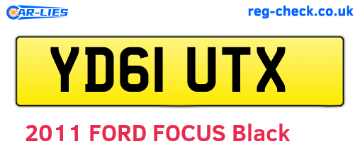 YD61UTX are the vehicle registration plates.