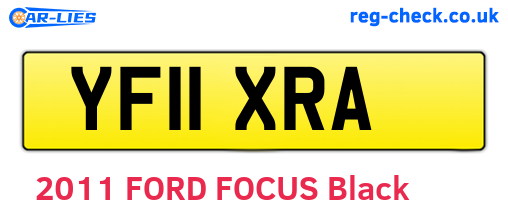 YF11XRA are the vehicle registration plates.
