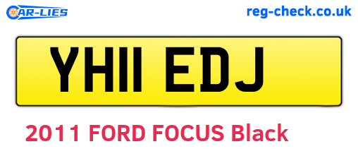 YH11EDJ are the vehicle registration plates.