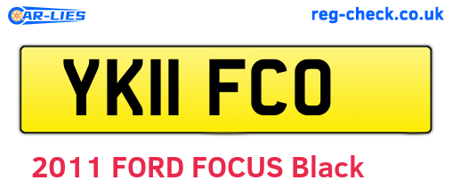YK11FCO are the vehicle registration plates.