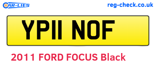 YP11NOF are the vehicle registration plates.