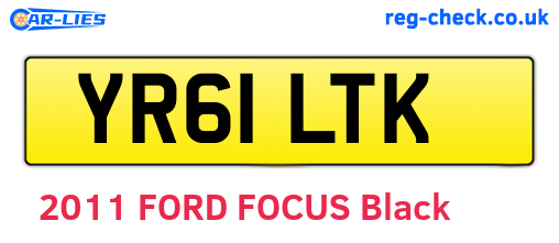 YR61LTK are the vehicle registration plates.