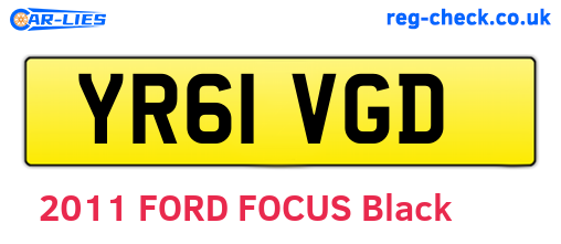 YR61VGD are the vehicle registration plates.