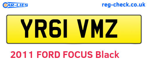 YR61VMZ are the vehicle registration plates.