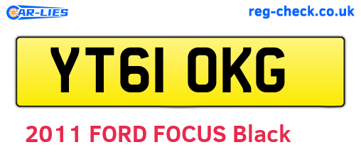 YT61OKG are the vehicle registration plates.