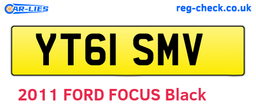 YT61SMV are the vehicle registration plates.