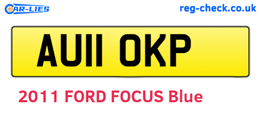AU11OKP are the vehicle registration plates.
