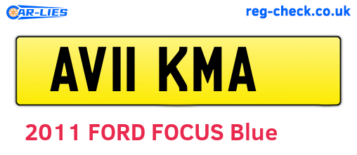 AV11KMA are the vehicle registration plates.