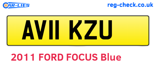 AV11KZU are the vehicle registration plates.