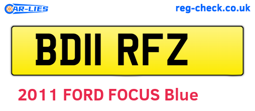 BD11RFZ are the vehicle registration plates.