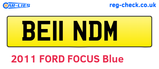BE11NDM are the vehicle registration plates.