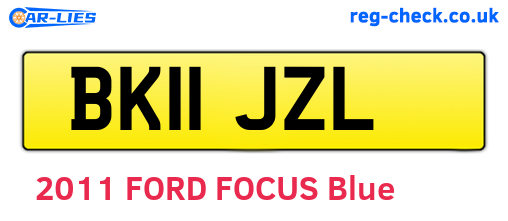 BK11JZL are the vehicle registration plates.