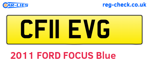 CF11EVG are the vehicle registration plates.