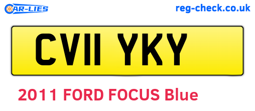 CV11YKY are the vehicle registration plates.