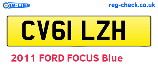 CV61LZH are the vehicle registration plates.